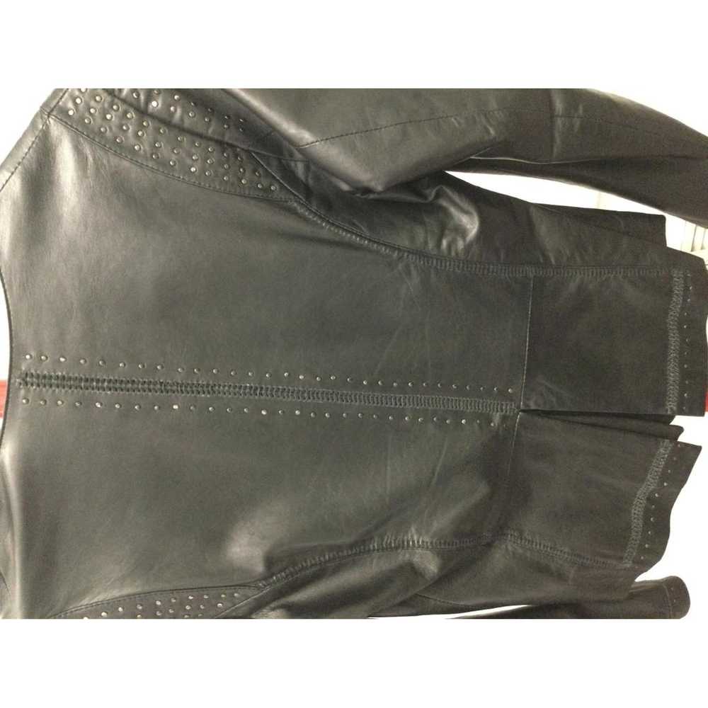 Non Signé / Unsigned Leather short vest - image 5
