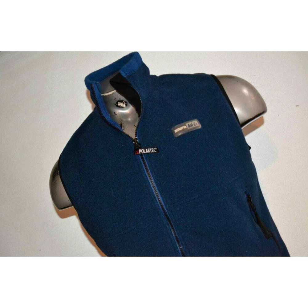Vintage 40661 REI Fleece Jacket Vest Polartec Blu… - image 2