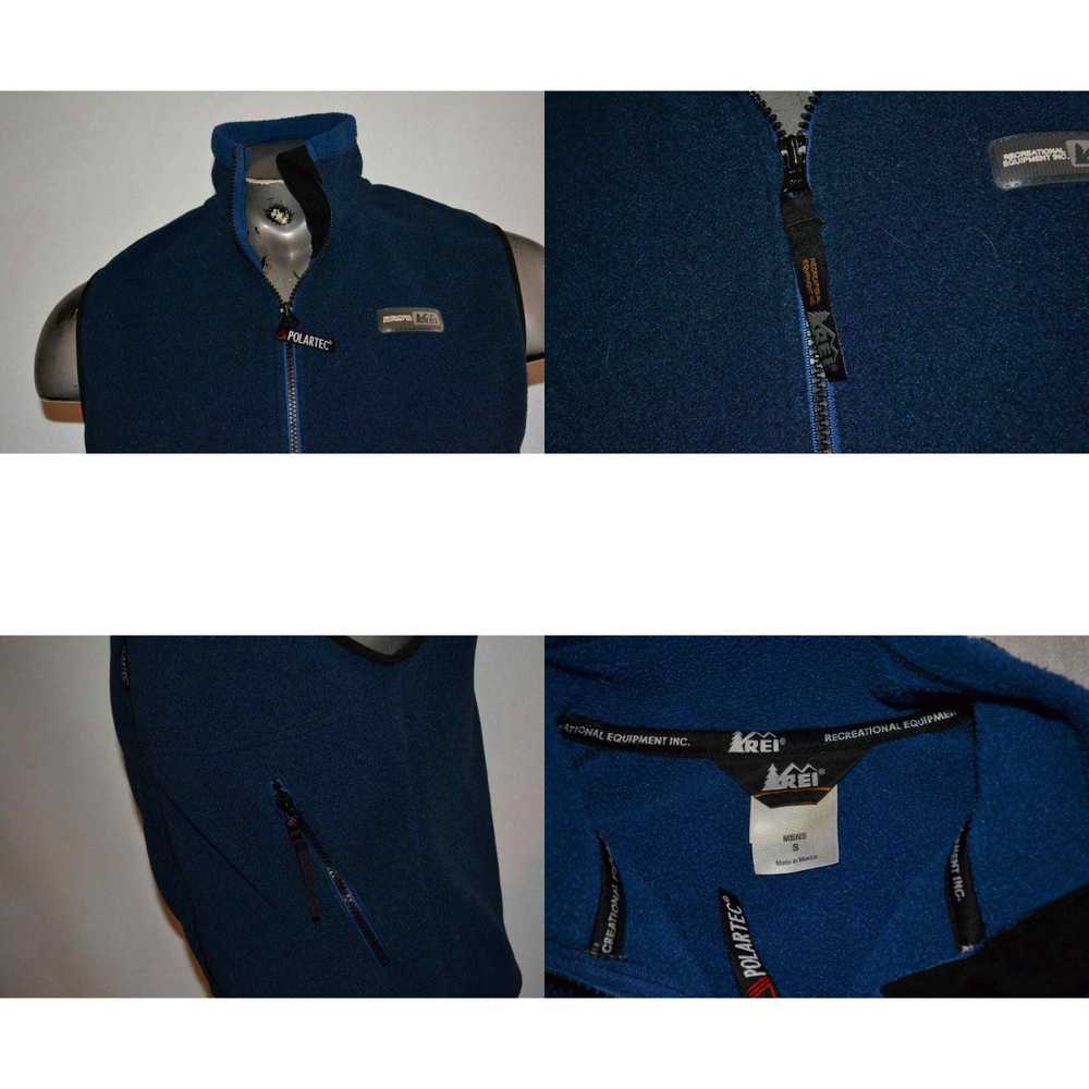 Vintage 40661 REI Fleece Jacket Vest Polartec Blu… - image 4
