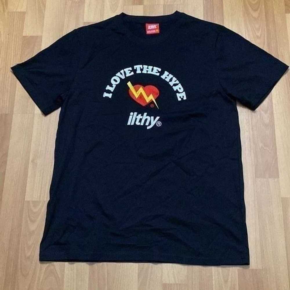 Ilthy Black T Shirt Tee I Love The Hype” Embroide… - image 1