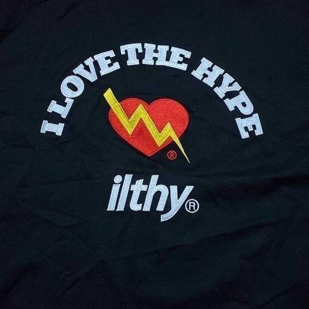 Ilthy Black T Shirt Tee I Love The Hype” Embroide… - image 2