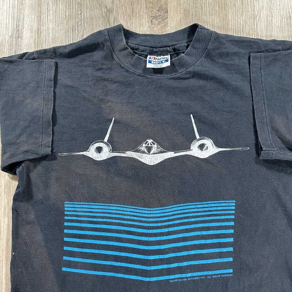 Vintage Hanes 1984 SR-71 Blackbird T-Shirt Men La… - image 1