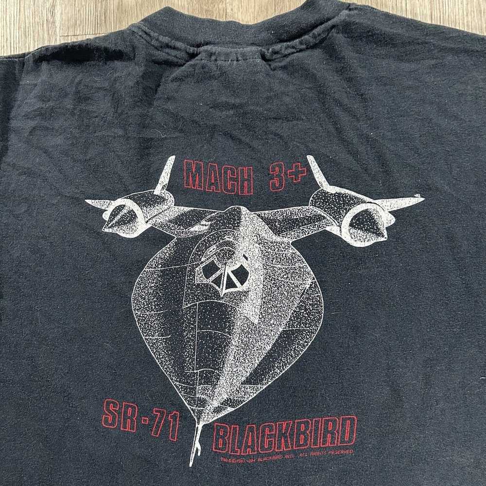 Vintage Hanes 1984 SR-71 Blackbird T-Shirt Men La… - image 2