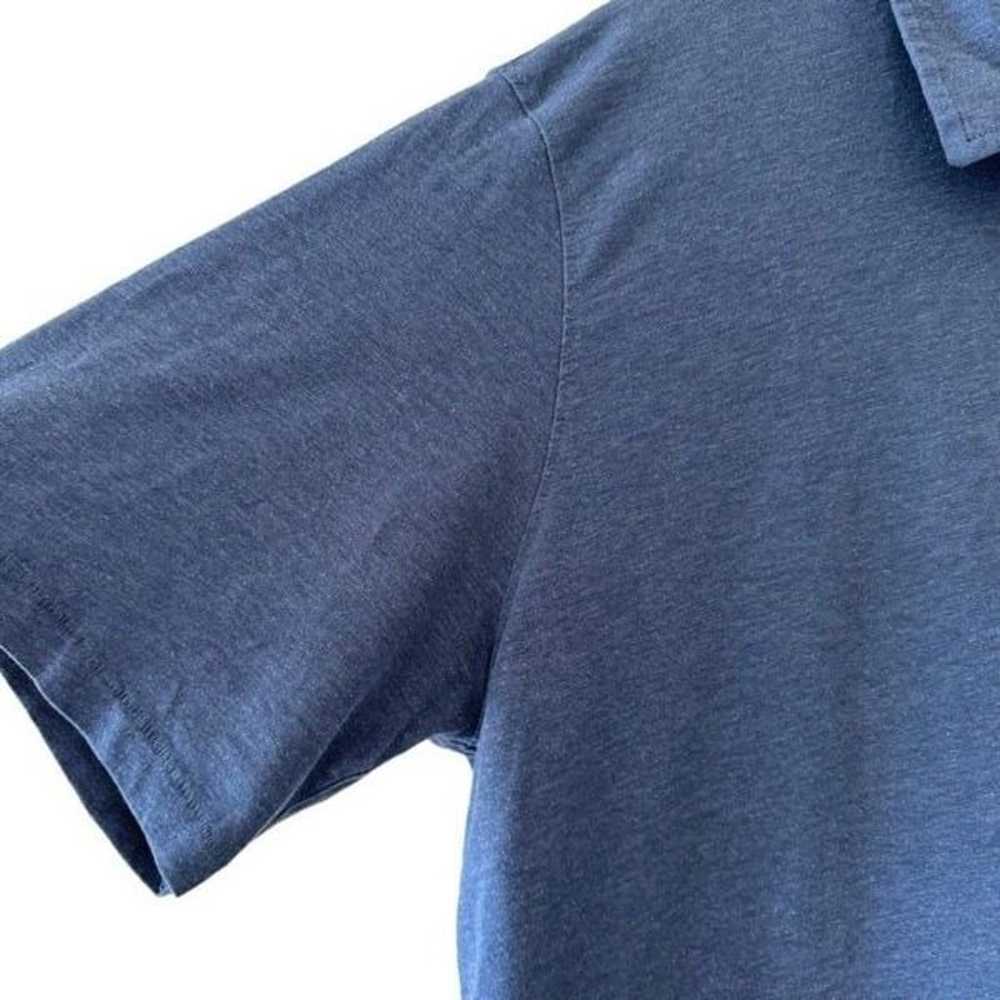 PrAna Blue Polo Short Sleeves Soft Cotton Casual … - image 4