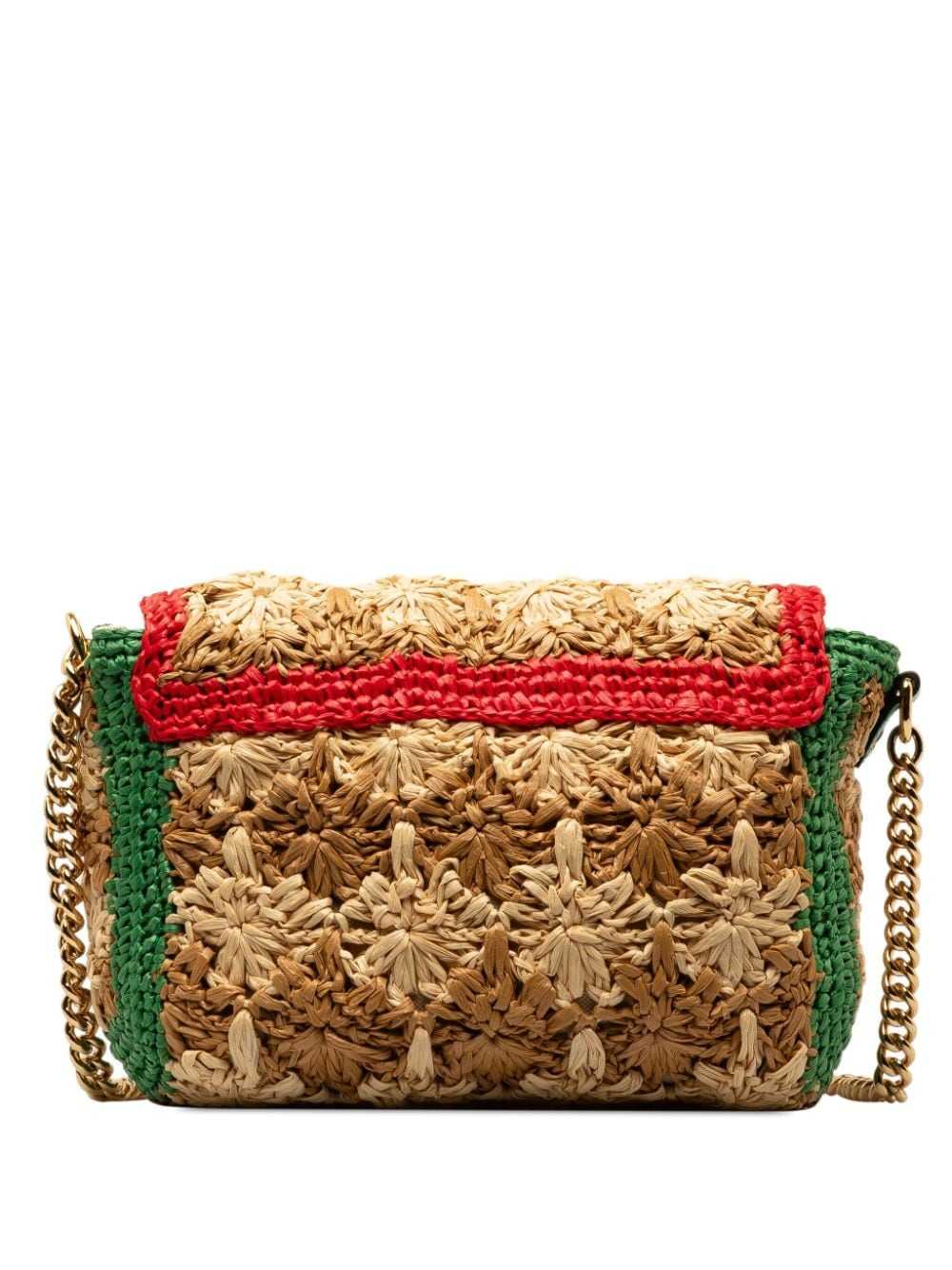 Gucci Pre-Owned 2016-2023 Small Raffia GG Marmont… - image 2