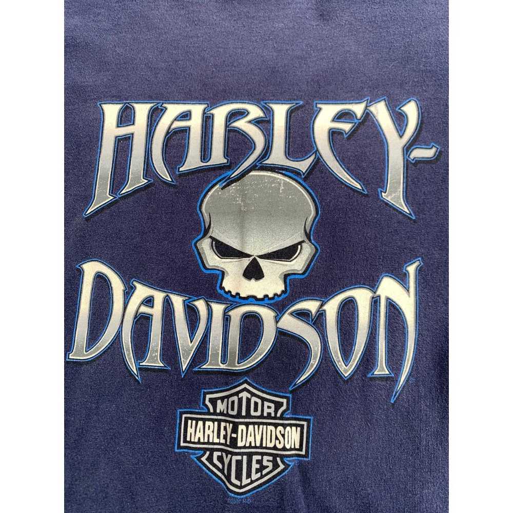 Vintage 2007 Harley Davidson Skull long sleeves s… - image 2