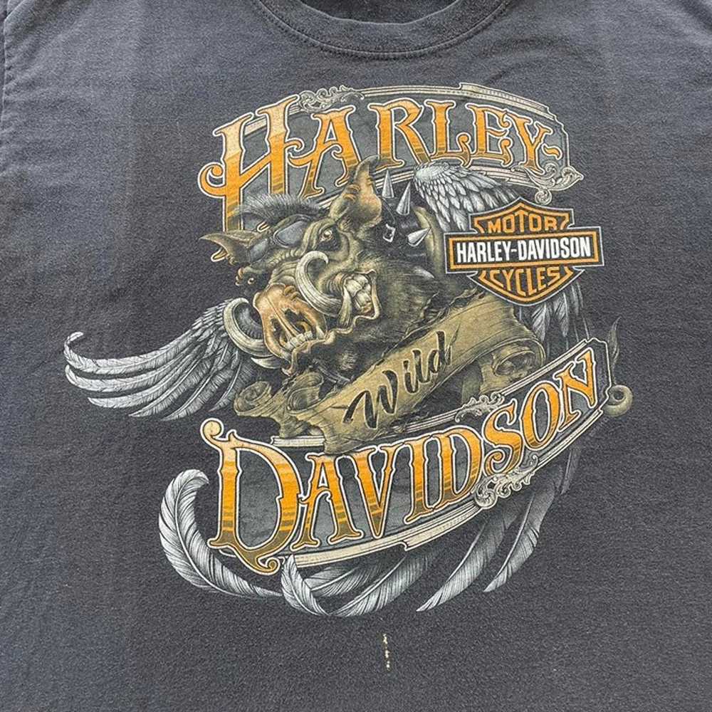 Harley Davidson Wild Hog Smoky Mountain Biker Tee - image 3