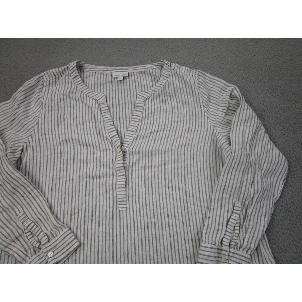 Vintage J Jill Shirt Womens XL Missy White Stripe… - image 2