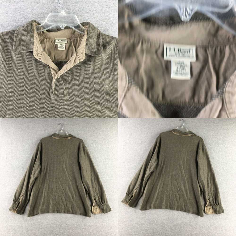 Vintage LL Bean Polo Shirt Mens Large Long Sleeve… - image 4