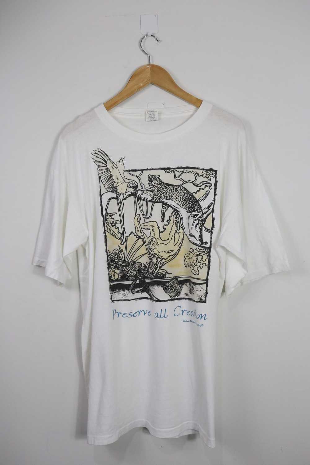 Animal Tee × Art × Vintage Vintage Save The World… - image 1