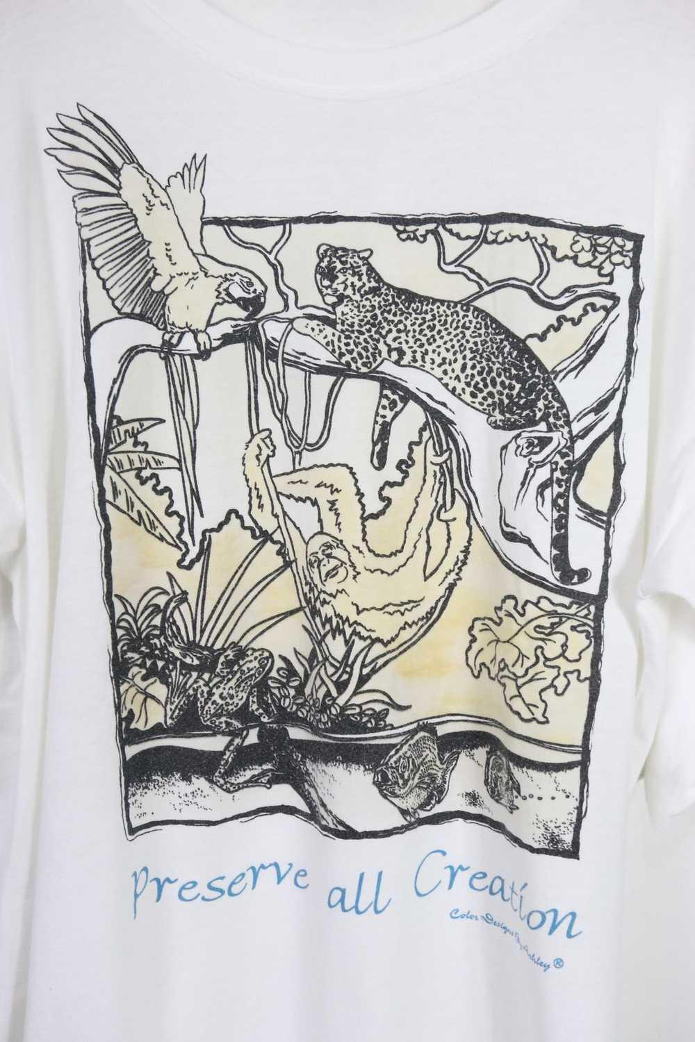 Animal Tee × Art × Vintage Vintage Save The World… - image 2