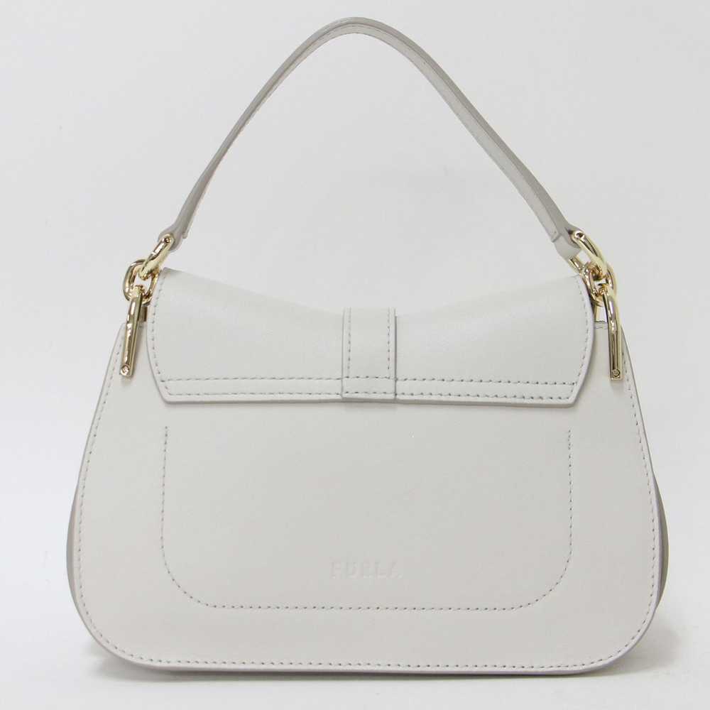 Furla FURLA Shoulder Bag Light Gray Handbag Calf … - image 4