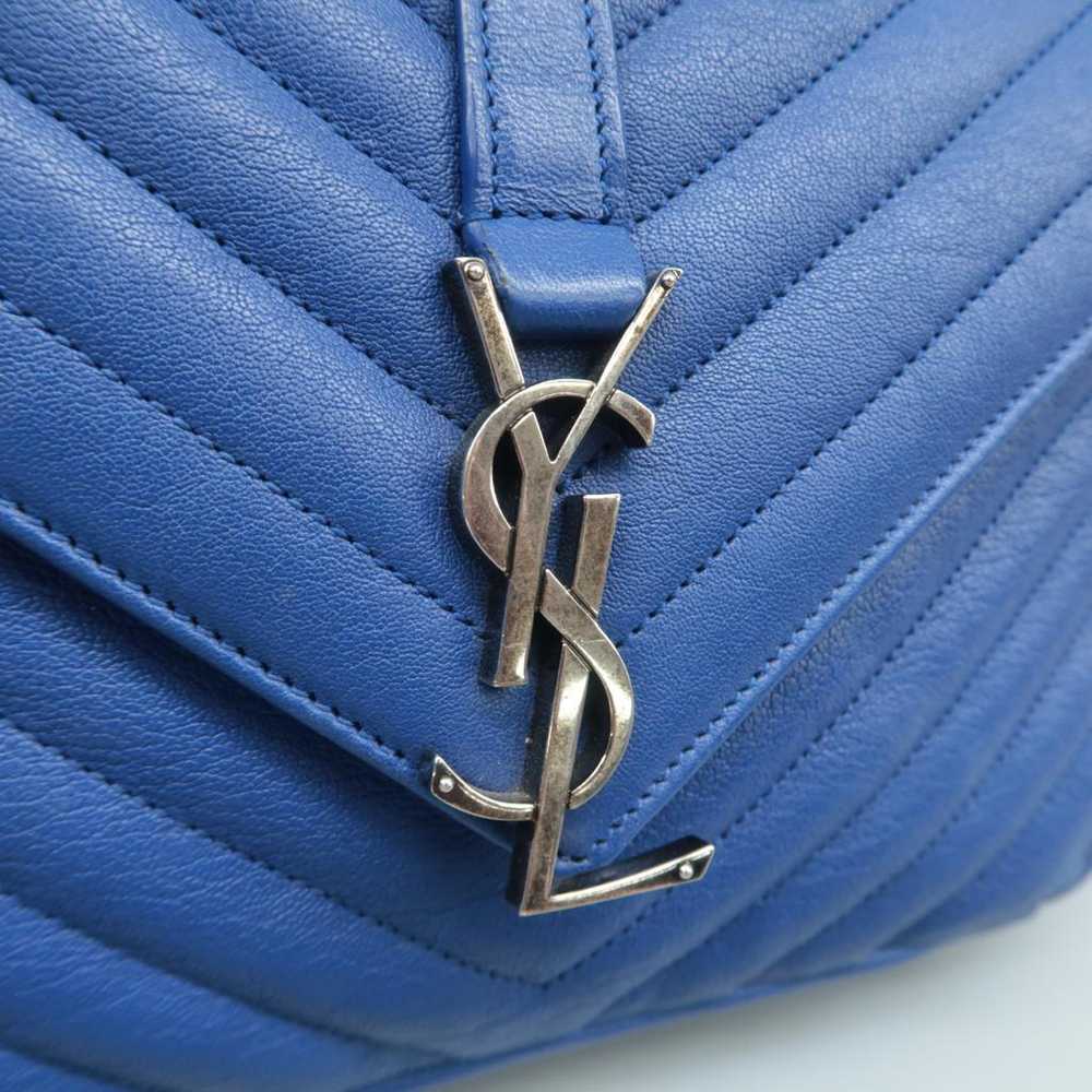 Saint Laurent Collége monogramme leather satchel - image 7