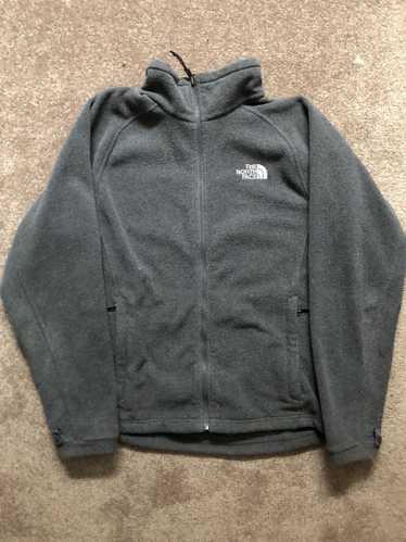 The North Face charcoal grey fleece jacket