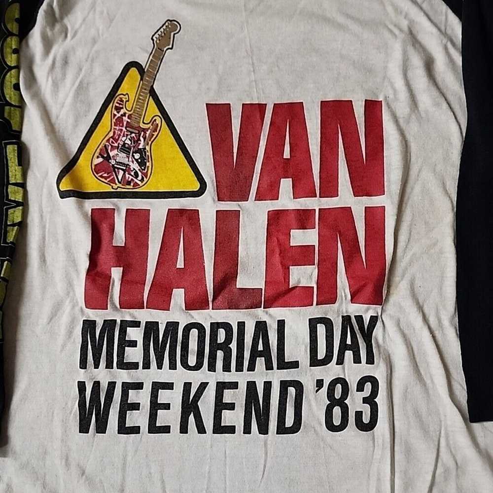 1983 Van Halen Shirt Memorial Day Weekend 3/4 Sle… - image 2