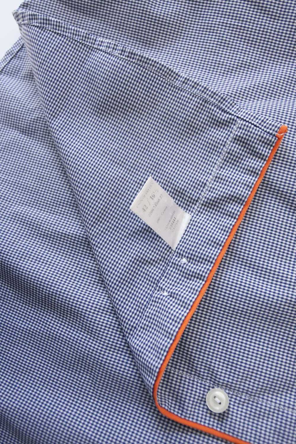 Eton Eton Shirt Blue Plaid Slim Size 16.5/ 42 - image 3