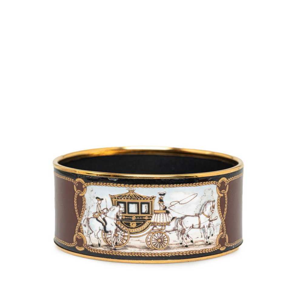 Hermes Hermes enamel TGM Hakuba cloisonné bangle … - image 3