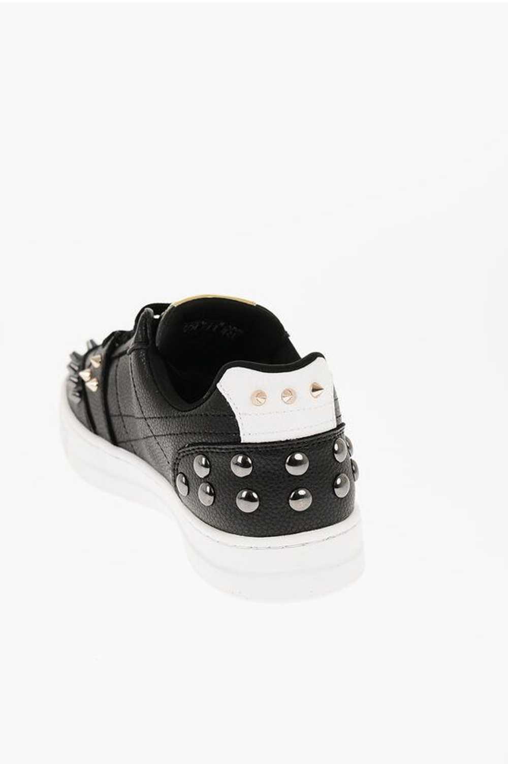 Versace og1mm0524 Leather Court Sneakers in Black - image 3
