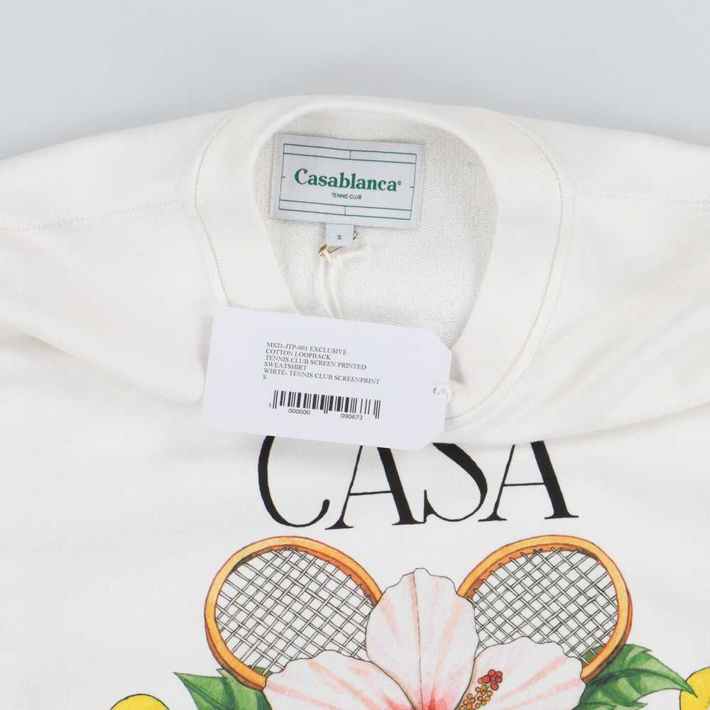 Casablanca White Floral Tennis Club Sweatshirt - image 3