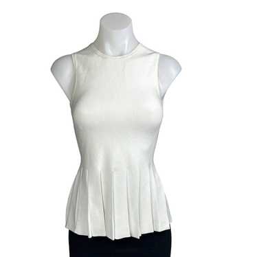 Theory Women's White Crew Neck Fitted Sleeveless … - image 1