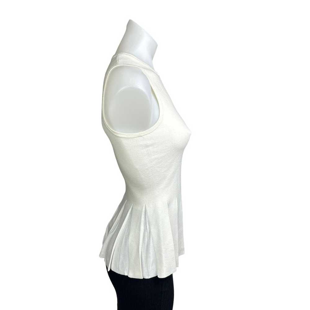Theory Women's White Crew Neck Fitted Sleeveless … - image 2