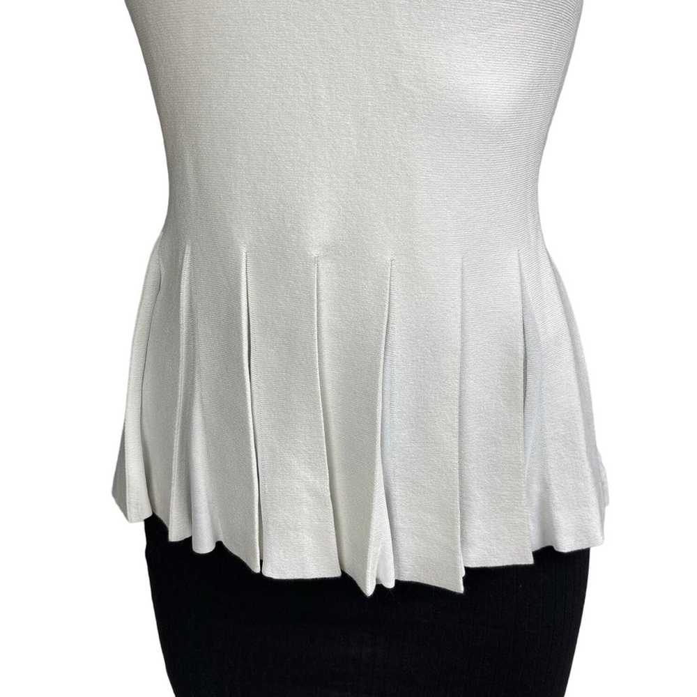 Theory Women's White Crew Neck Fitted Sleeveless … - image 4