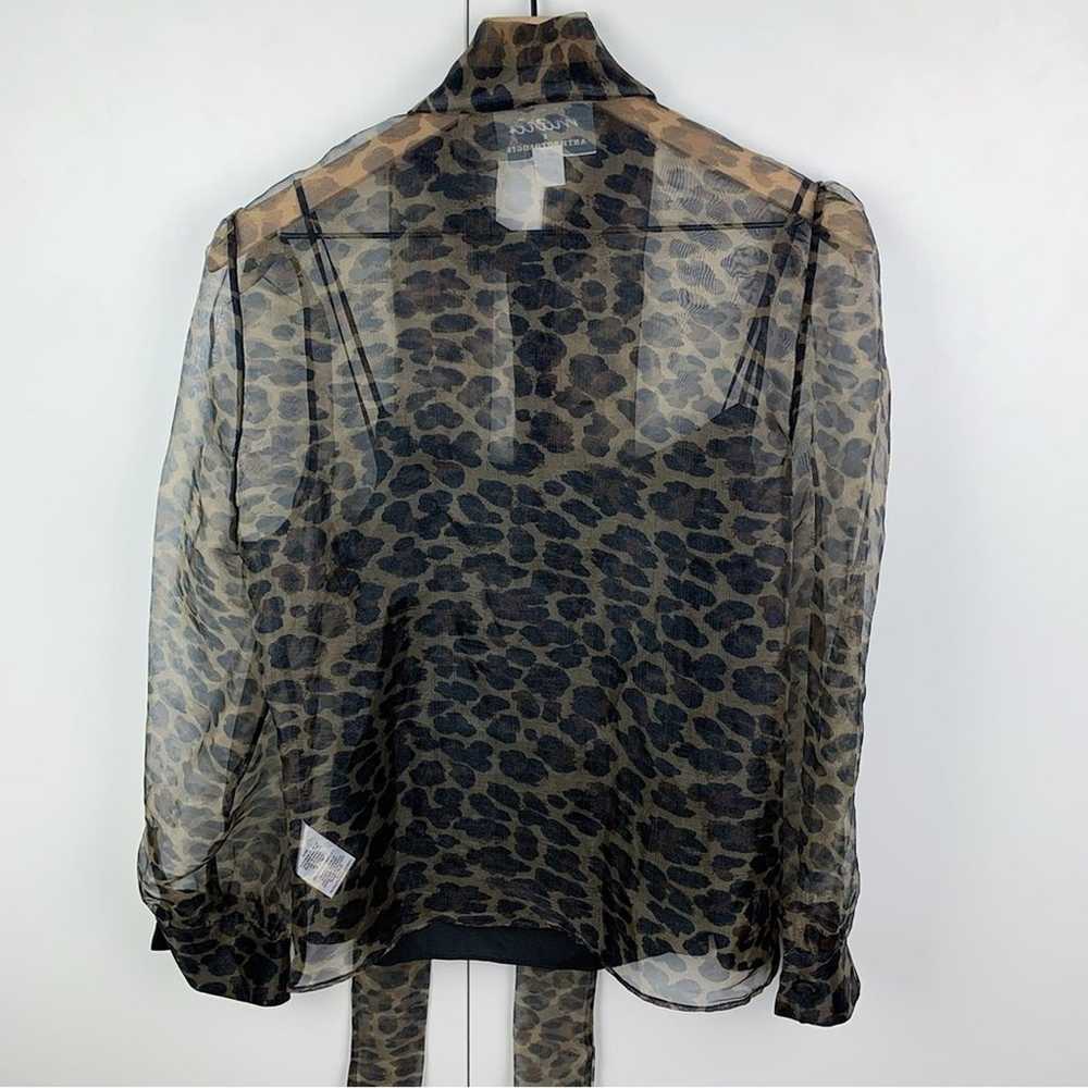 Mare Mare Puff Sleeved Tie Neck Blouse Leopard Pr… - image 7