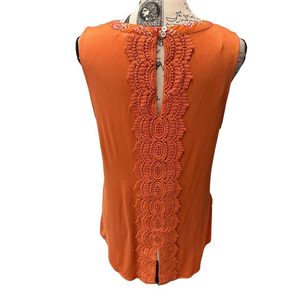 Danielrainn Stitch Fix Orange Pink Lace Sleeveles… - image 2