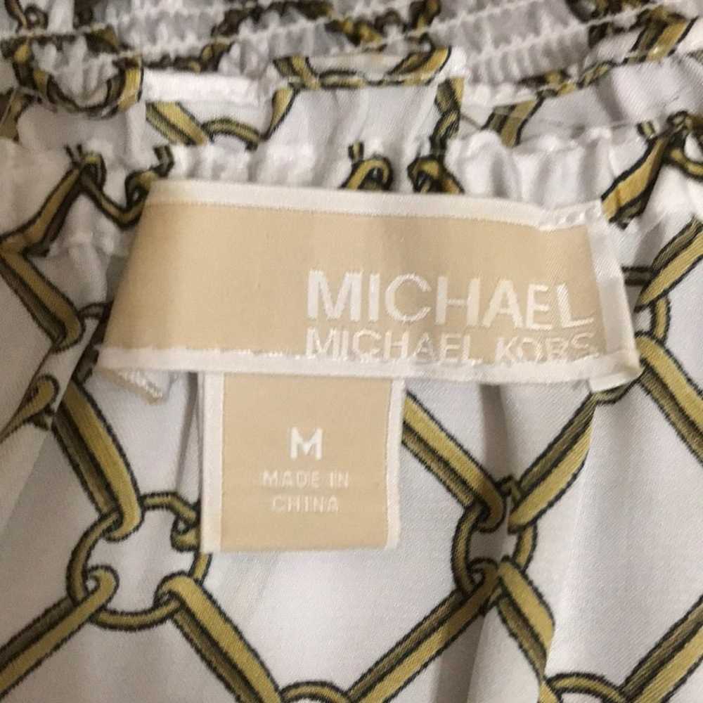Michael Kors Gold and White Signature chain Fabri… - image 4
