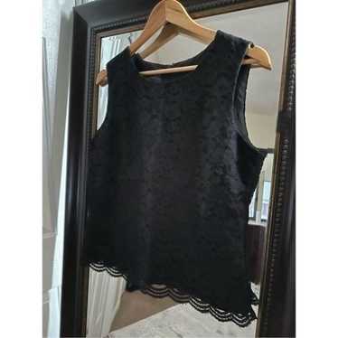 Charter Club Lace Formal Top Size 12 Black
