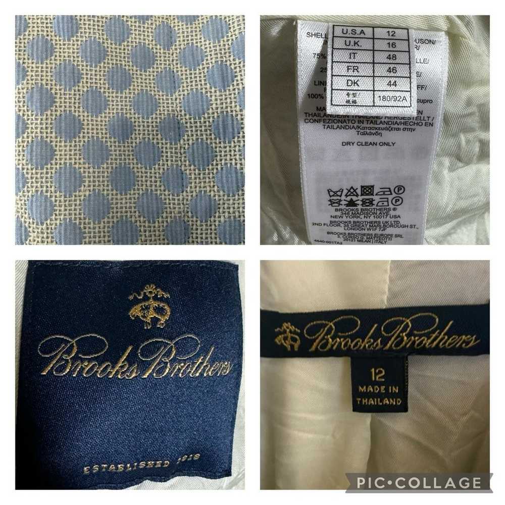 Brooks Brothers Blazer Blue/ Cream Diamond design… - image 11