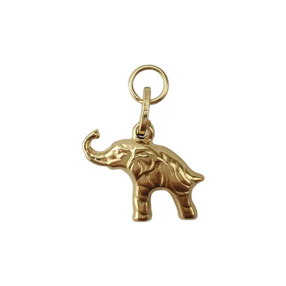 14K Yellow Gold Elephant Charm #17440 - image 2