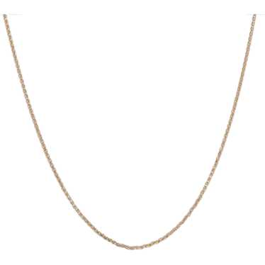 Spiga Wheat Chain Necklace 14K Yellow Gold Unisex 