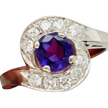 Vintage Amethyst and Sapphire Ring - image 1