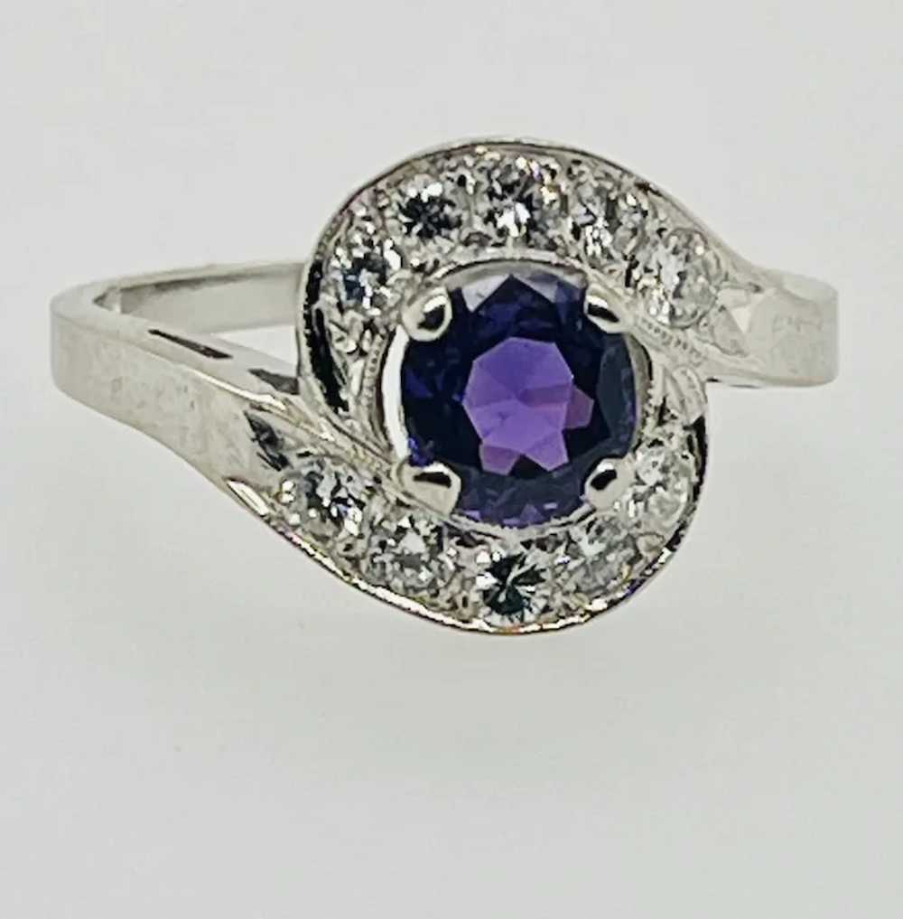 Vintage Amethyst and Sapphire Ring - image 2