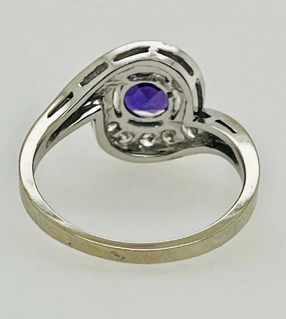 Vintage Amethyst and Sapphire Ring - image 5