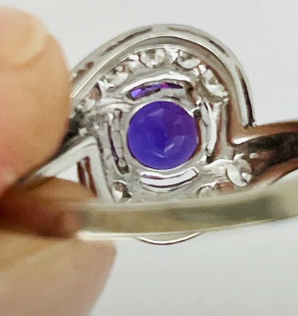 Vintage Amethyst and Sapphire Ring - image 6