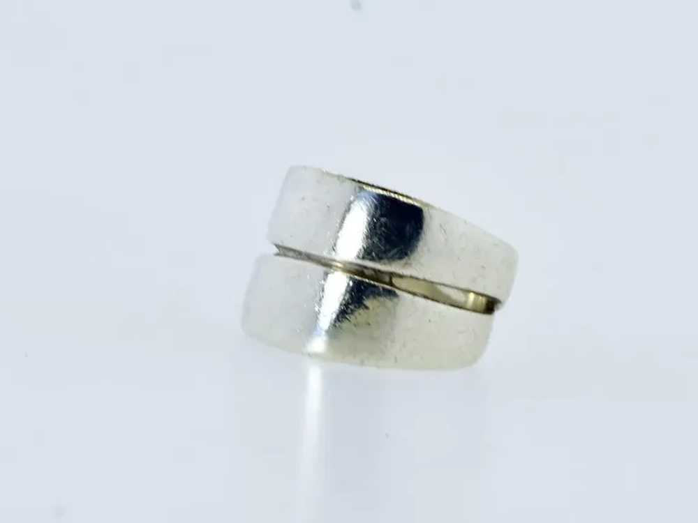 Hermes Paris Sterling Silver Vintage Heavy Ring - image 3