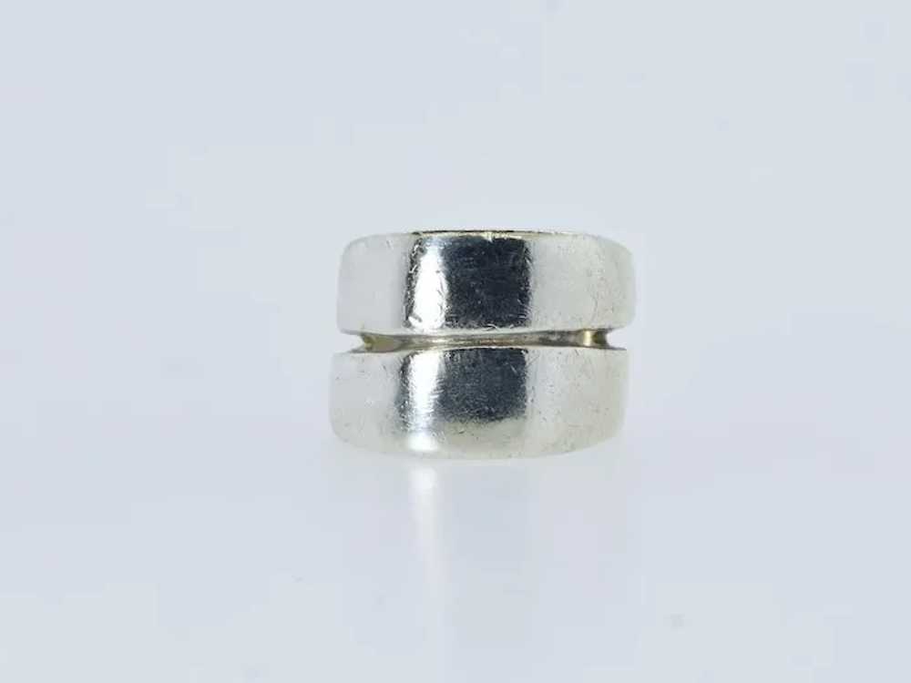 Hermes Paris Sterling Silver Vintage Heavy Ring - image 6