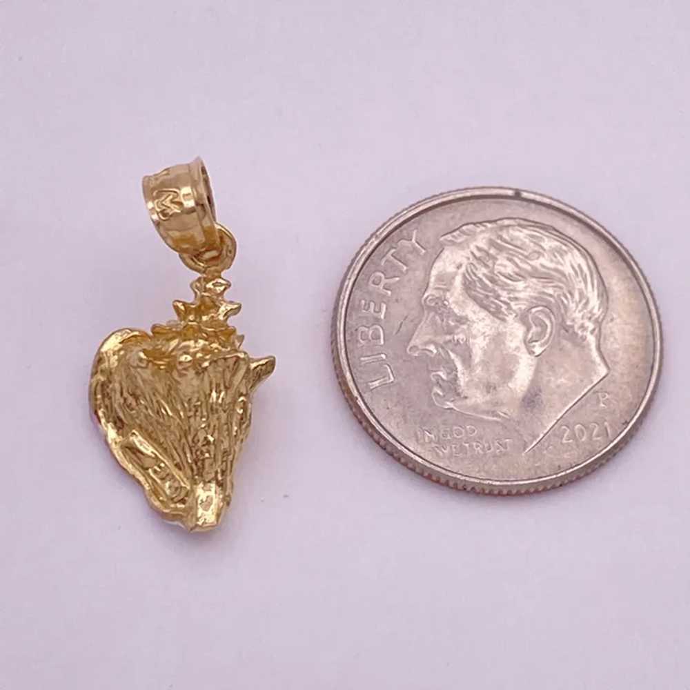 Conch Seashell Vintage Charm or Pendant 14K Gold … - image 3
