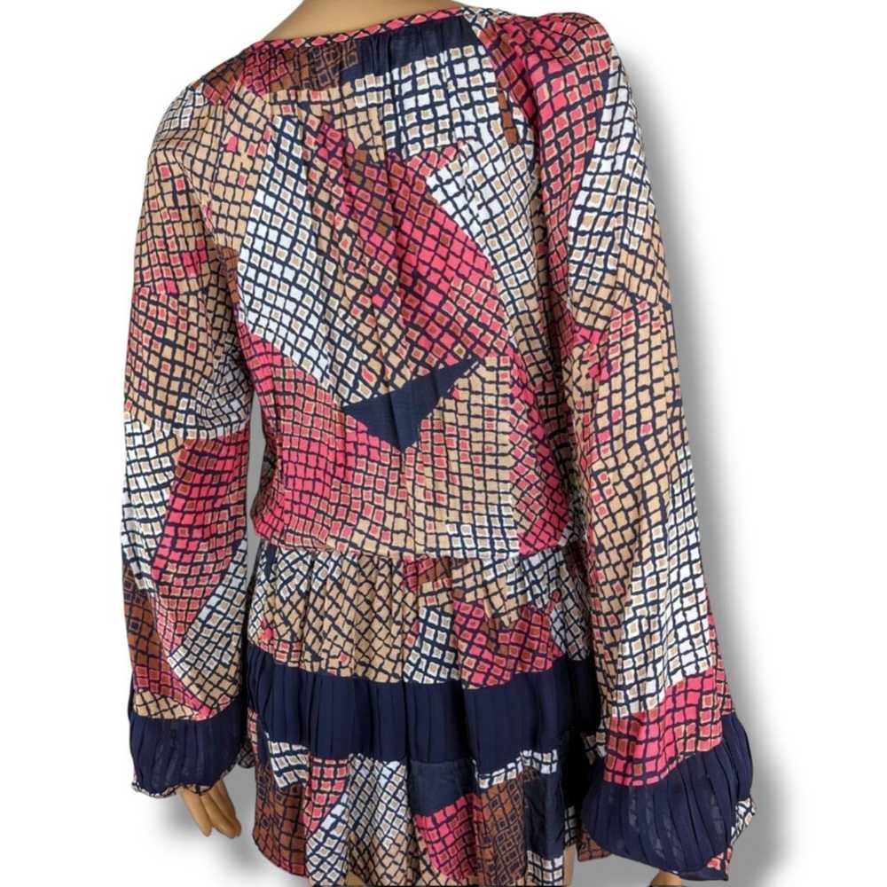 Ramy Brook Mini Dress Womens Large Blouson Smocke… - image 7
