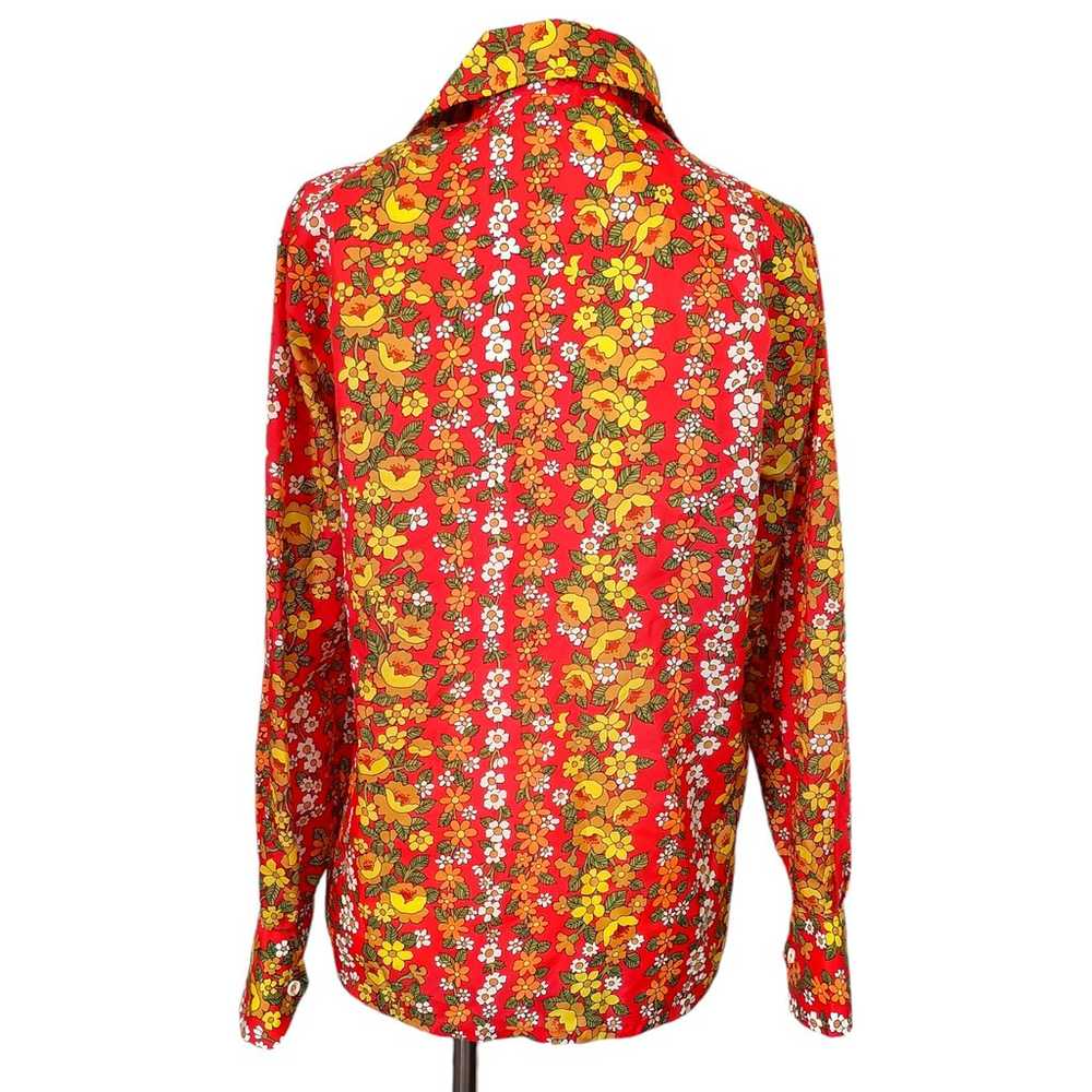 SKYR Disco Shirt M Womens Floral Psychedelic Dagg… - image 4
