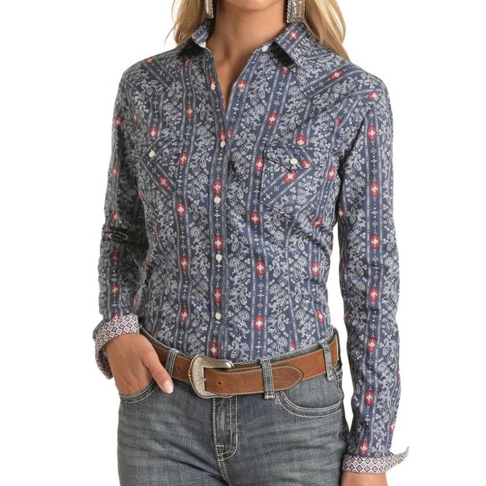 Panhandle Paisley and Aztec Snap Arena Women's  S… - image 9