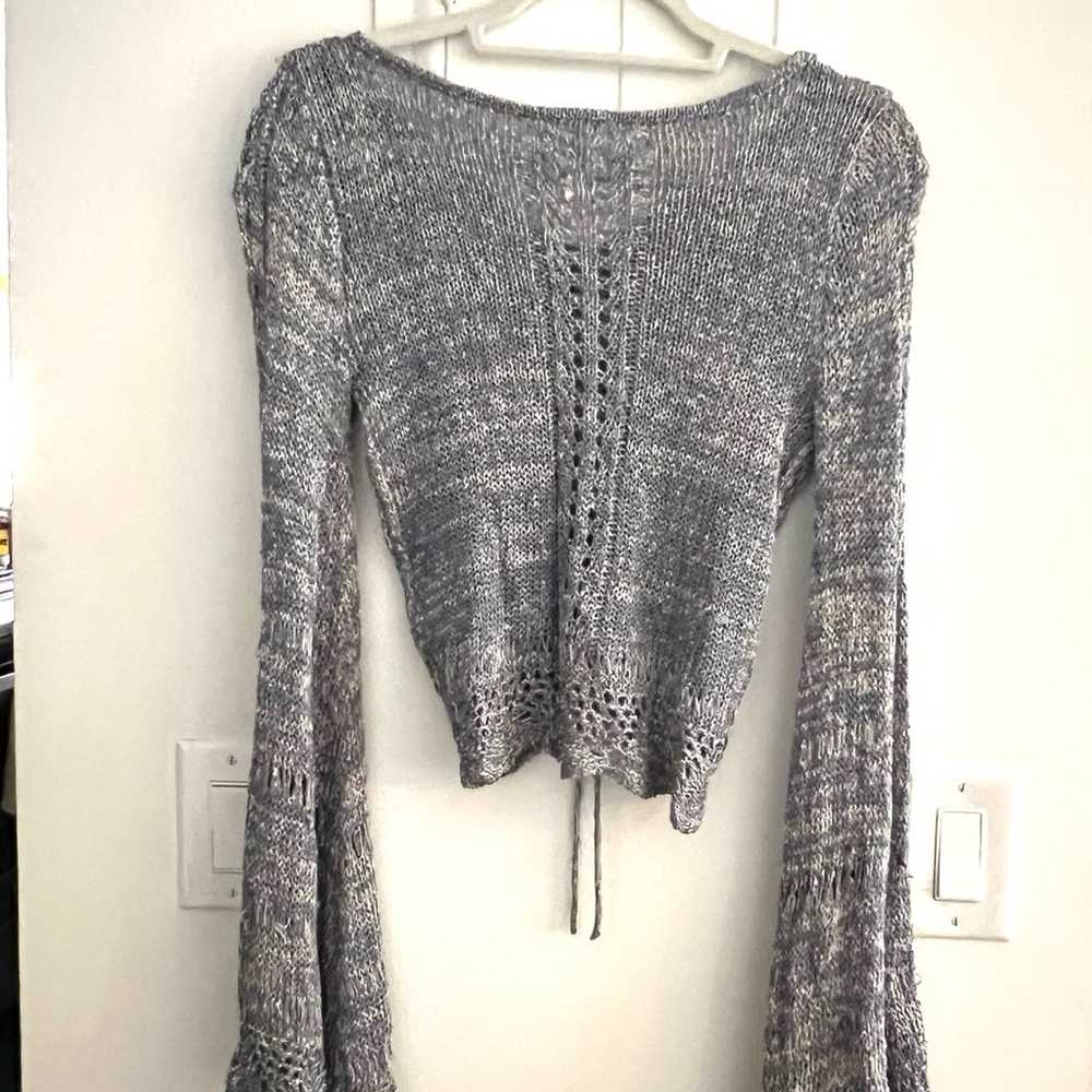 Free People | Zinnia Crochet Bell Sleeve Sweater - image 11