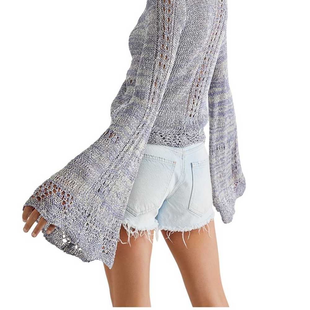 Free People | Zinnia Crochet Bell Sleeve Sweater - image 5