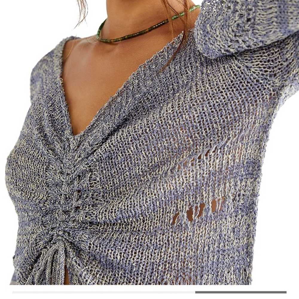 Free People | Zinnia Crochet Bell Sleeve Sweater - image 6