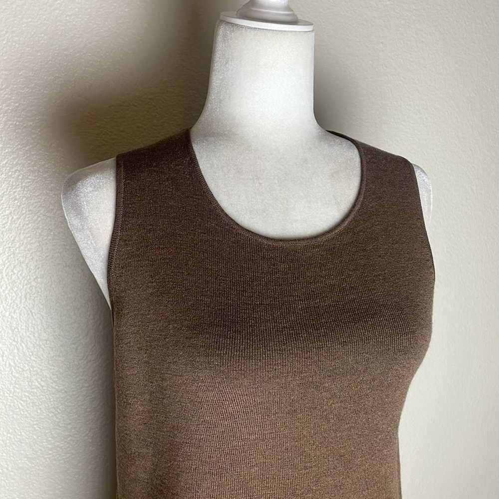 Eileen Fisher - Wool Knit Casual Tank Top Size M - image 2