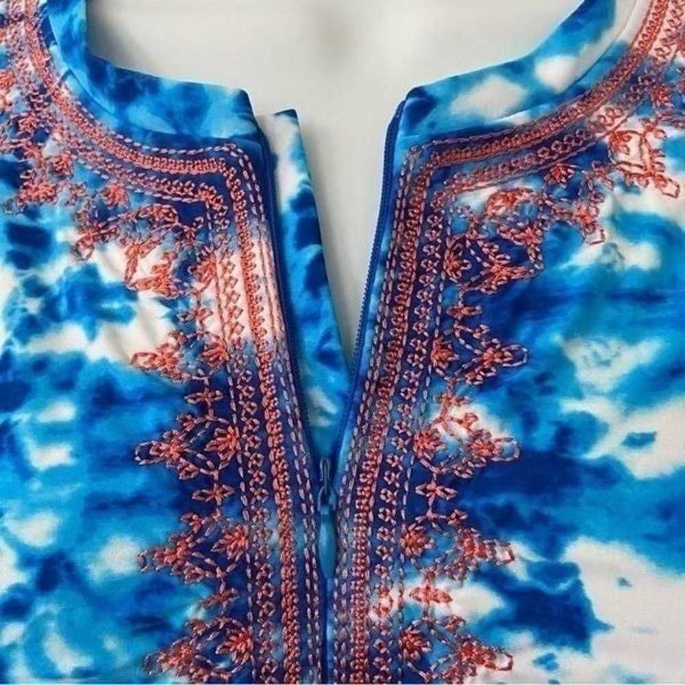 Cabana Life Sun Protective Embroidered Tie Dye 1/… - image 3