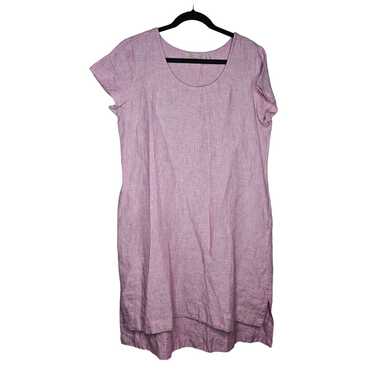 Soft Surroundings M Lavender Linen Tunic Dress To… - image 1