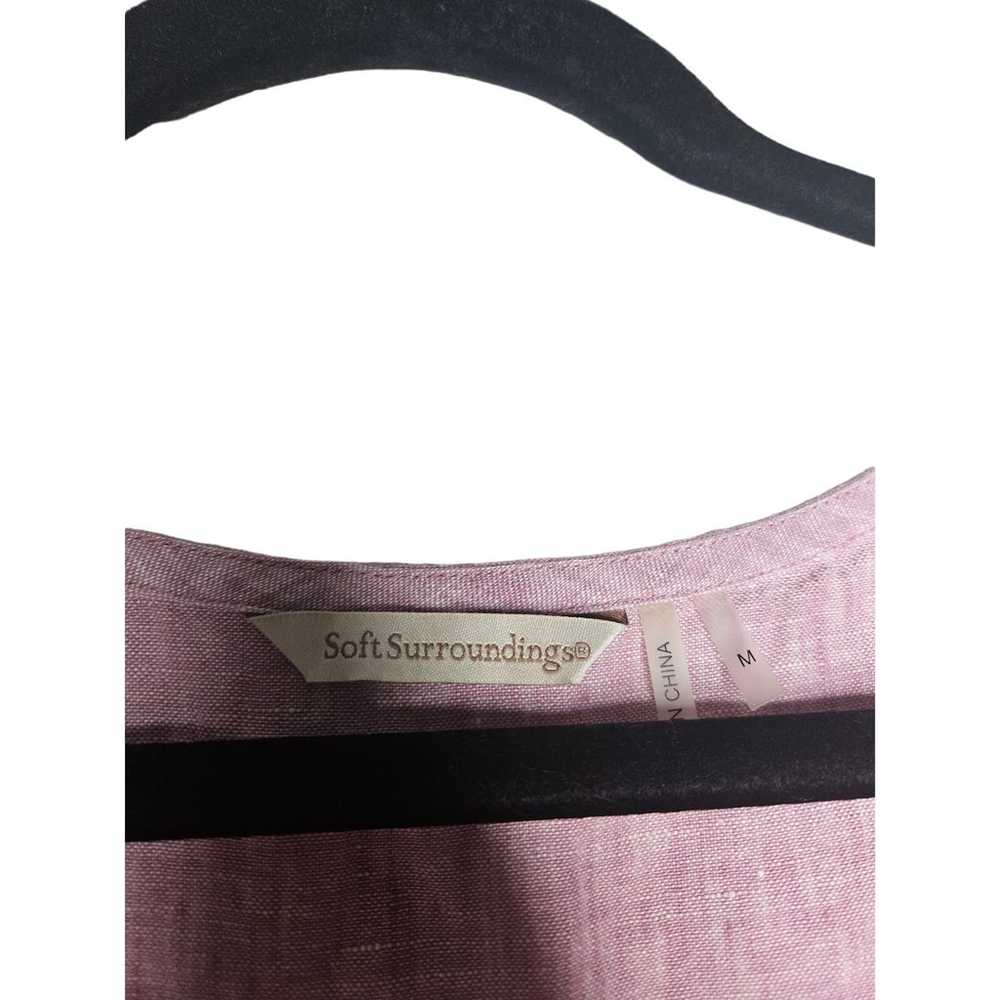 Soft Surroundings M Lavender Linen Tunic Dress To… - image 4